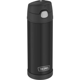 Thermos F41101BK6 16 Ounce Funtainer Vacuum-Insulated Stainless Steel Bottle with Spout (Black Matte)