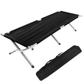 YSSOA Folding Camping Cot with Storage Bag for Adults, Portable and Lightweight Sleeping Bed for Outdoor Traveling, Hiking