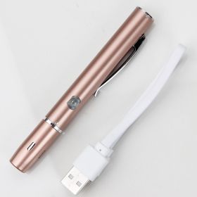Doctor Uses Flashlight To Check Pupil Pen Medical Flashlight USB Charging (Color: Champagne)