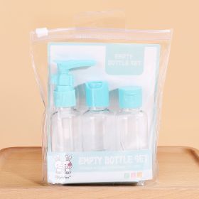 Travel Mini Makeup Cosmetic Face Cream Pot Bottles Plastic Transparent Empty Make Up Container Bottle Travel Accessories (Color: 1681 blue)