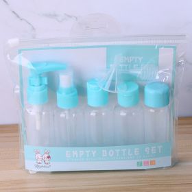 Travel Mini Makeup Cosmetic Face Cream Pot Bottles Plastic Transparent Empty Make Up Container Bottle Travel Accessories (Color: 1675 blue)