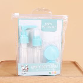 Travel Mini Makeup Cosmetic Face Cream Pot Bottles Plastic Transparent Empty Make Up Container Bottle Travel Accessories (Color: 1677 blue)