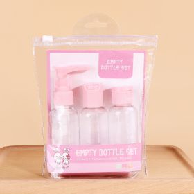 Travel Mini Makeup Cosmetic Face Cream Pot Bottles Plastic Transparent Empty Make Up Container Bottle Travel Accessories (Color: 1681 pink)