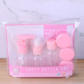 Travel Mini Makeup Cosmetic Face Cream Pot Bottles Plastic Transparent Empty Make Up Container Bottle Travel Accessories (Color: 1679 pink)