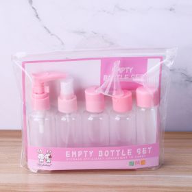 Travel Mini Makeup Cosmetic Face Cream Pot Bottles Plastic Transparent Empty Make Up Container Bottle Travel Accessories (Color: 1675 pink)