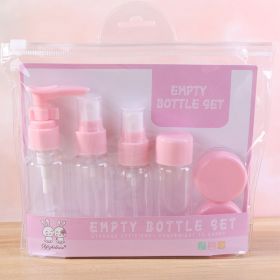 Travel Mini Makeup Cosmetic Face Cream Pot Bottles Plastic Transparent Empty Make Up Container Bottle Travel Accessories (Color: 1690 pink)
