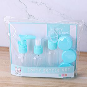 Travel Mini Makeup Cosmetic Face Cream Pot Bottles Plastic Transparent Empty Make Up Container Bottle Travel Accessories (Color: 1679 blue)
